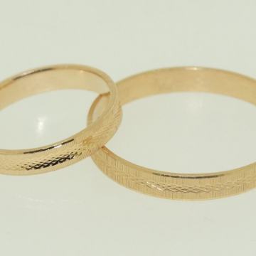 ZLATNO VJENČANO PRSTENJE (BURME) 14K (585) 4,00g NOVO • GOLD SHOP •