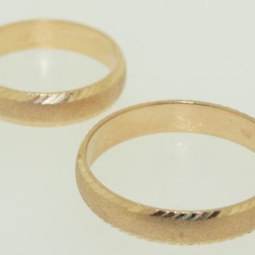 ZLATNO VJENČANO PRSTENJE (BURME) 14K (585) 5,71g NOVO • GOLD SHOP •