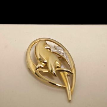 ZLATNI BROŠ 7.85G 14K S DIJAMANTIMA / R1, RATE !!