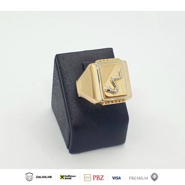 ZLATNI PEČETNJAK ZMIJA 18K 10,90G  ***DO 24 RATE*** R1!