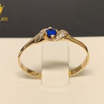 ZLATNI PRSTEN S DIJAMANTIMA 1,28G 14K / R1, RATE !!
