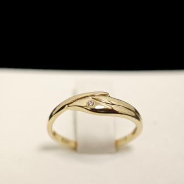 ZLATNI PRSTEN 1.50G 14K S DIJAMANTOM / R1, RATE !!