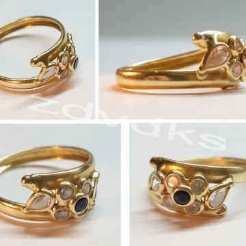 ZLATNI PRSTEN, 14 KARATNO, ZLATO ČISTOĆE *585