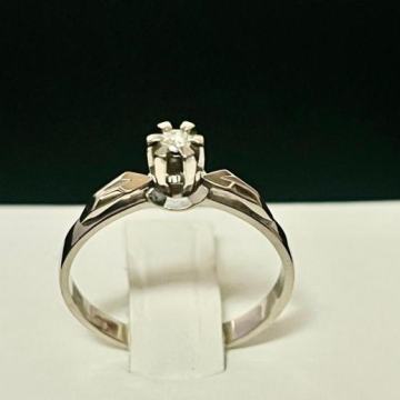 ZLATNI PRSTEN 14K 2.14G S DIJAMANTOM 0,06ct / R1, RATE!