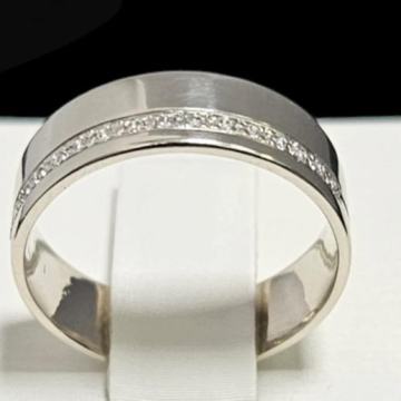 ZLATNI PRSTEN 14K 3,56G S BRILIJANTIMA 0,12CT/ R1, RATE !!