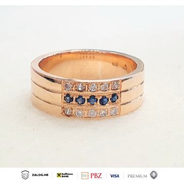 ZLATNI PRSTEN 14K .585  12.25G ***DO 24 RATE*** R1!