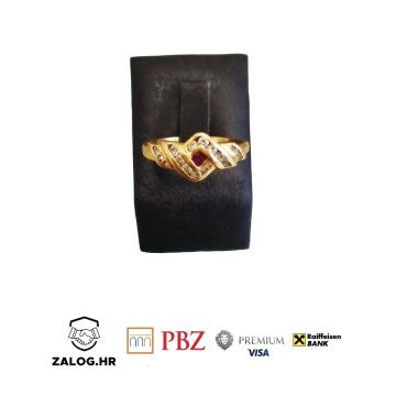 ZLATNI PRSTEN 14K .585 3.53G ***DO 24 RATE*** R1!