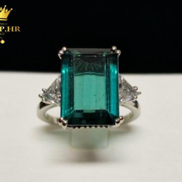 ZLATNI PRSTEN 14K 7,88G S TRIANGLE CUT DIJAMANTIMA / R1, RATE!