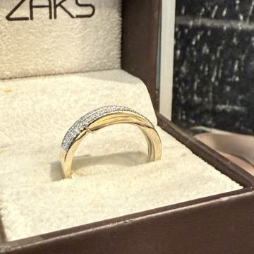 ZLATNI PRSTEN 18K 4,69G BRI 0,24CT VS1