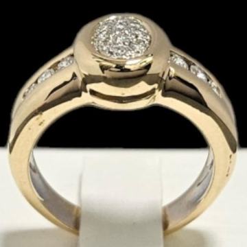 ZLATNI PRSTEN 18K 7,72G S DIJAMANTIMA 0,25CT/ R1, RATE !!