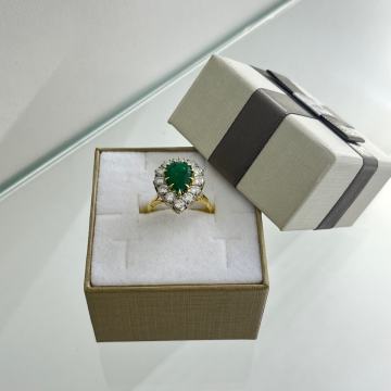 ZLATNI PRSTEN 18K SMARAGD