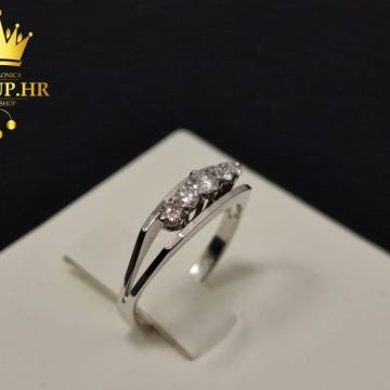 ZLATNI PRSTEN 2.39G 14K SA 5 DIJAMANATA / R1, RATE !!