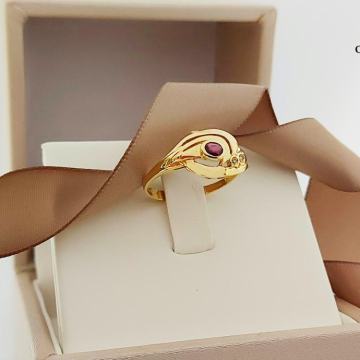 ZLATNI PRSTEN S DIJAMANTIMA 3,21G 18K / R1, RATE !!