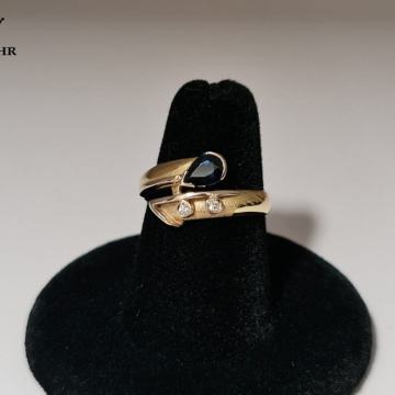 ZLATNI PRSTEN S DIJAMANTIMA 3,80G 18K / R1, RATE !