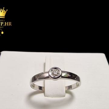 ZLATNI PRSTEN .375 SA DIJAMNTOM 0.06ct / R1, RATE !!