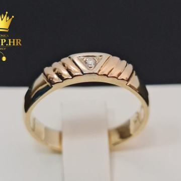 ZLATNI PRSTEN S DIJAMANTOM 5.34G 14K / R1, RATE !!