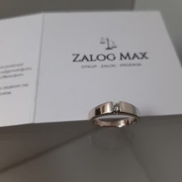 ZLATNI PRSTEN  .585 (14K) S DIJAMANTOM/ R1, RATE!