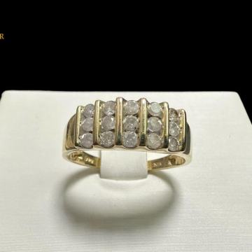 ZLATNI PRSTEN S BRILJANTIMA 2,57G, .417/ R1, RATE!!