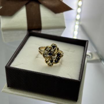 ZLATNI PRSTEN SA BRILJANTIMA