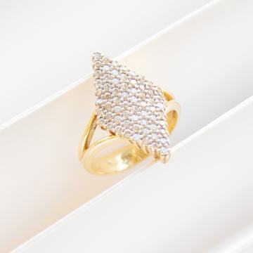 ZLATNI PRSTEN S CIRKONIĆIMA 14K (750) 5,26 grama NOVO • GOLD SHOP •