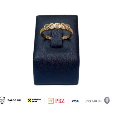 ZLATNI PRSTEN SA CIRKONIMA 14K 1,95G ***DO 24 RATE*** R1!