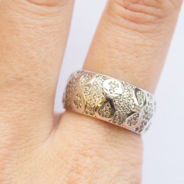 ZLATNI PRSTEN S CIRKONIMA 14K (585) 3,47 grama NOVO • GOLD SHOP •