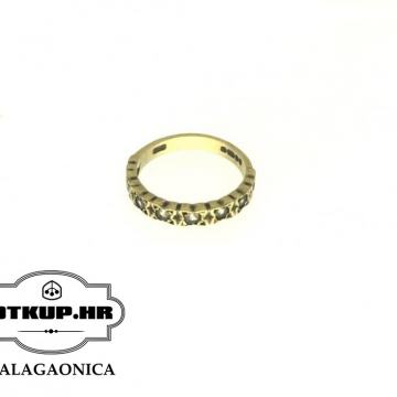 ZLATNI PRSTEN SA CIRKONIMA 2,06G (14K), R1, RATE !!