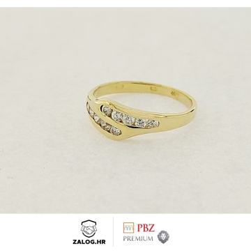ZLATNI PRSTEN SA CIRKONIMA 2.44G .585 14K ***DO 24 RATE*** R1!