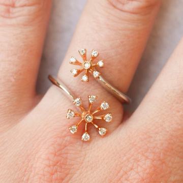 ZLATNI PRSTEN CVIJETIĆI UNIKAT 18K (750) 5,08 grama NOVO • GOLD SHOP •