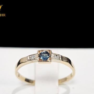 ZLATNI PRSTEN S DIJAMANTIMA 0.02CT 2.04G (14K) / R1, RATE !!