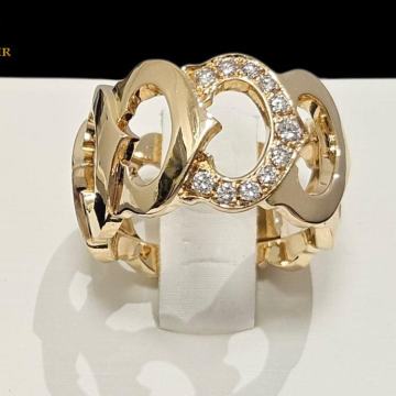 ZLATNI PRSTEN S DIJAMANTIMA 0.065CT 13.46G (18K) / R1, RATE !!