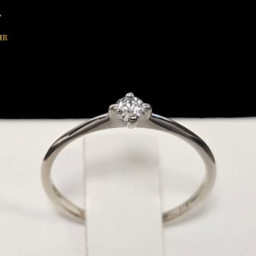 ZLATNI PRSTEN S DIJAMANTOM - 0.10ct - 0,91G .585 (14K) / R1, RATE !!