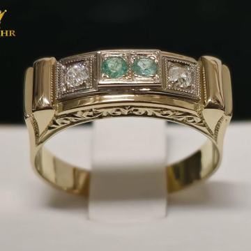 ZLATNI PRSTEN S DIJAMANTIMA 0,10ct / R1, RATE !