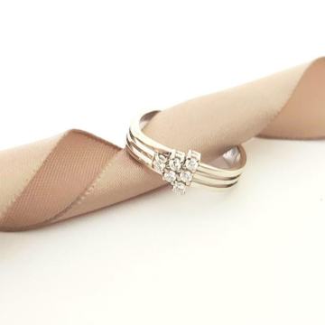 ZLATNI PRSTEN S 6 DIJAMANATA (18k) / R1, RATE !