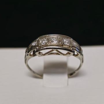 ZLATNI PRSTEN S DIJAMANTIMA 0,12ct / R1, RATE !