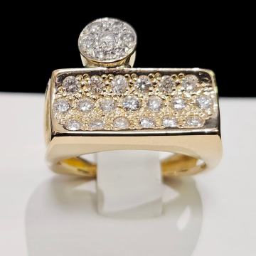 ZLATNI PRSTEN S DIJAMANTIMA 0.135ct 18K / R1, RATE !