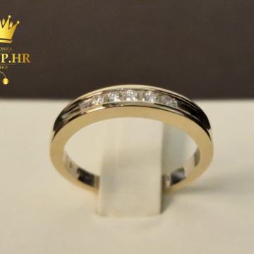 ZLATNI PRSTEN S DIJAMANTIMA 0,15ct / R1, RATE !