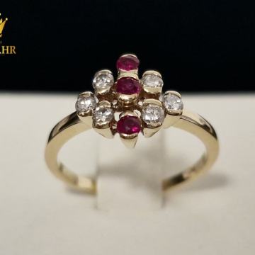 ZLATNI PRSTEN S DIJAMANTIMA 0,15ct / R1, RATE !