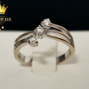 ZLATNI PRSTEN S DIJAMANTIMA 0,21ct / R1, RATE !