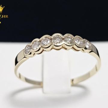 ZLATNI PRSTEN S DIJAMANTIMA 0.25ct 14K / R1, RATE !