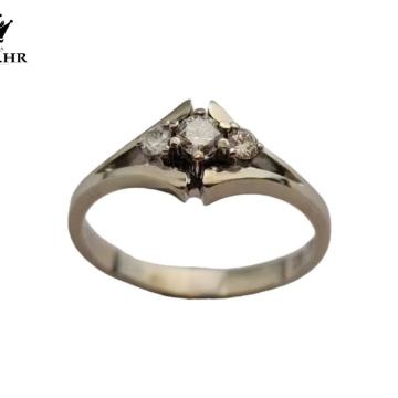 ZLATNI PRSTEN S DIJAMANTIMA 0,25ct / R1, RATE !