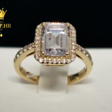 ZLATNI PRSTEN S DIJAMANTIMA 0,332ct / R1, RATE !