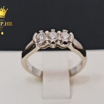 ZLATNI PRSTEN S DIJAMANTIMA 0,33ct / R1, RATE !