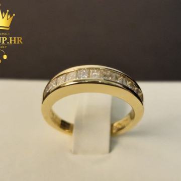 ZLATNI PRSTEN S DIJAMANTIMA 0,95ct / R1, RATE !