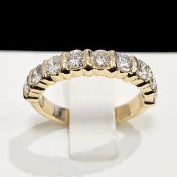 ZLATNI PRSTEN S DIJAMANTIMA 1.35ct 18K / R1, RATE !