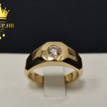 ZLATNI PRSTEN SA DIJAMANTIMA 12.75G .750 (18K) / R1, RATE !!