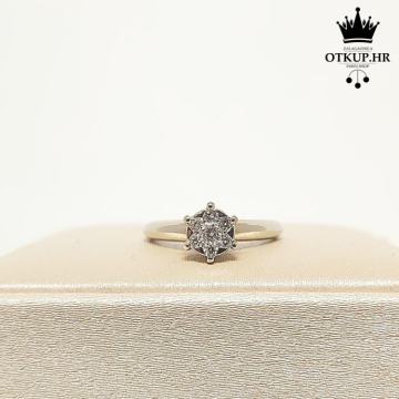 ZLATNI PRSTEN S DIJAMANTIMA 18k 3,70g  / R1, RATE !