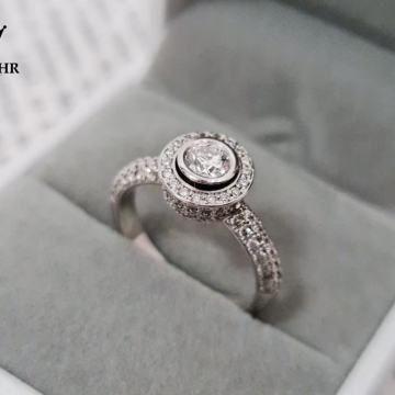 ZLATNI PRSTEN S DIJAMANTIMA 4.55G (18K) / R1, RATE !!