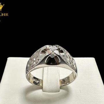 ZLATNI PRSTEN SA DIJAMANTIMA 7.28G .750 / R1, RATE !!