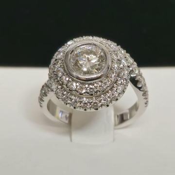 ZLATNI PRSTEN S DIJAMANTIMA cca. 2.60ct / R1, RATE !